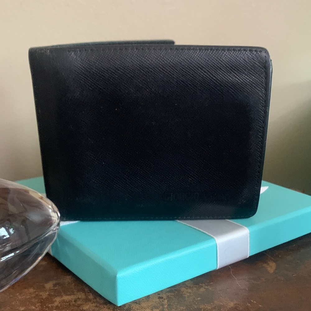 Giorgio Armani vintage Black Leather Wallet